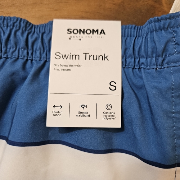 NWT Sonoma Mens Swim Trunks Size Small - Picture 3 of 5